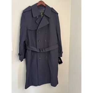 Anchor Uniform Thinsulate Trench Coat Navy Mens 40S 261MT Repels Water Oil NWT